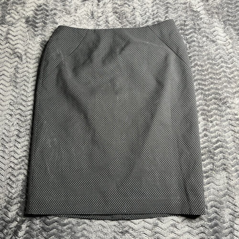 Halogen Women's Black polka dot Lined Pencil Skirt Size 4P